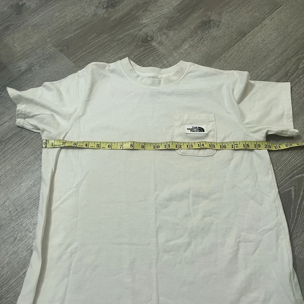 The North Face Women's Ivory Cotton Knit Short Sleeve T-Shirt Large Pocket - Picture 3 of 4